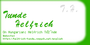 tunde helfrich business card